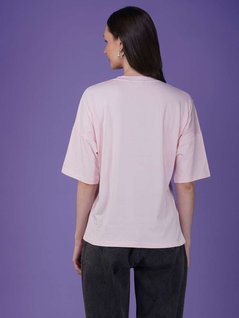 women printed short sleeve loose fit t-shirt - 21935499 -  Standard Image - 3