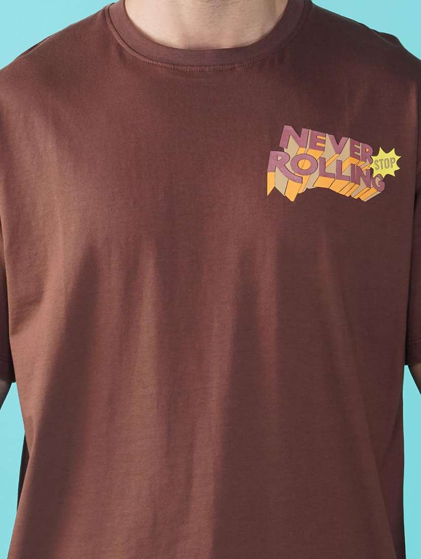 men printed short sleeve loose fit t-shirt - 21935532 -  Standard Image - 5