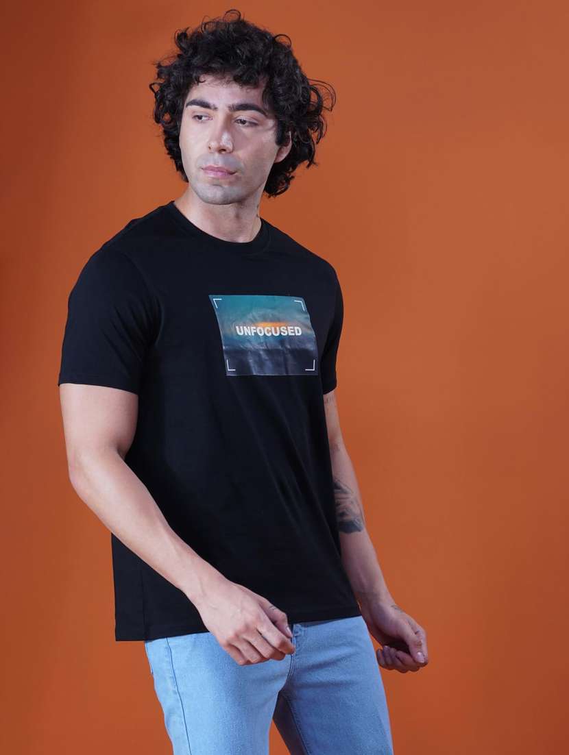 men printed short sleeve regular fit t-shirt