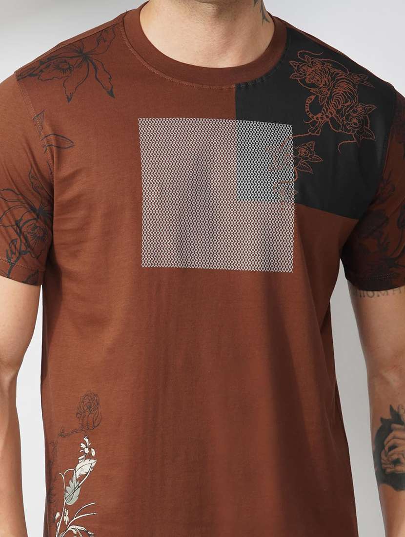 men printed short sleeve regular fit t-shirt - 21935536 -  Standard Image - 5