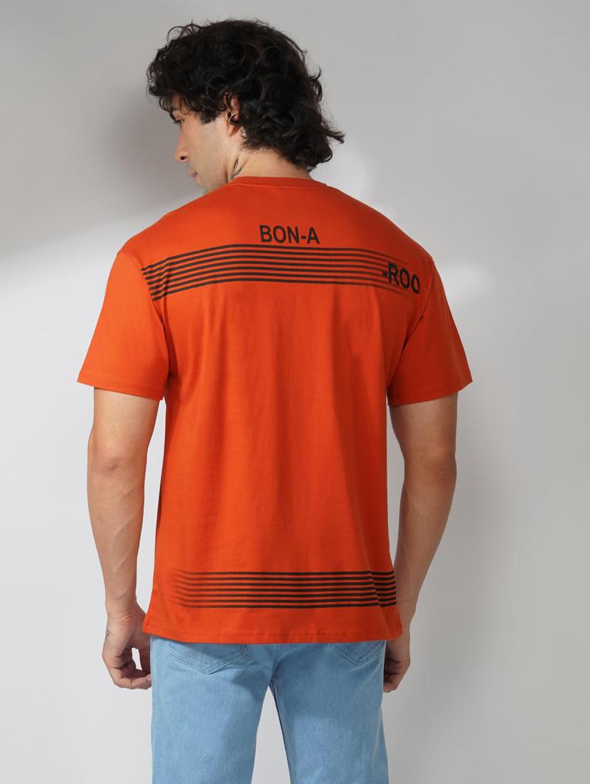 men printed short sleeve loose fit t-shirt - 21935537 - Standard Image - 3