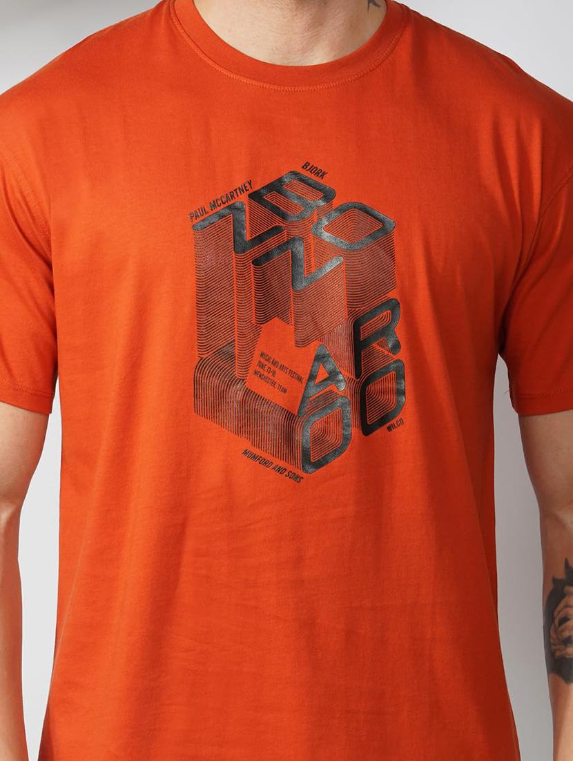 men printed short sleeve loose fit t-shirt - 21935537 - Standard Image - 5
