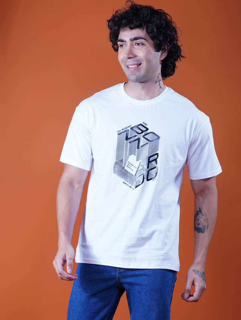 men printed short sleeve regular fit t-shirt