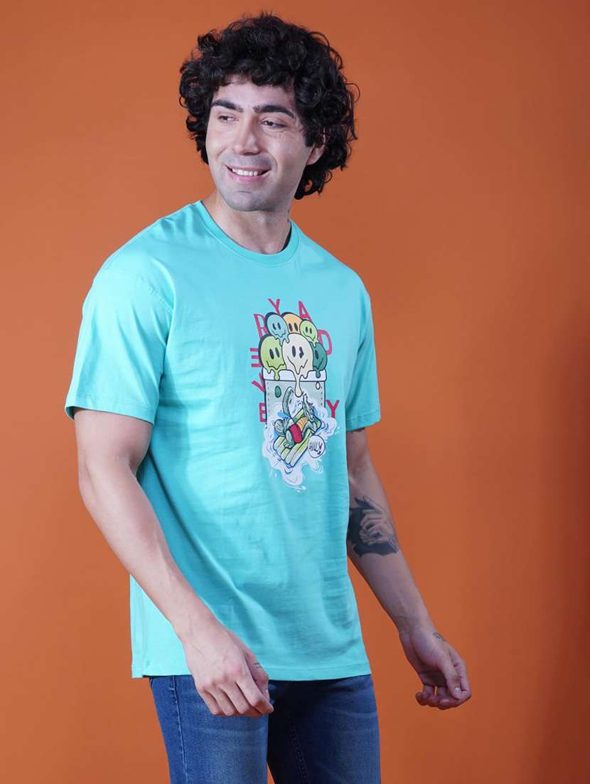men printed short sleeve regular fit t-shirt - 21935544 - Zoom Image - 0