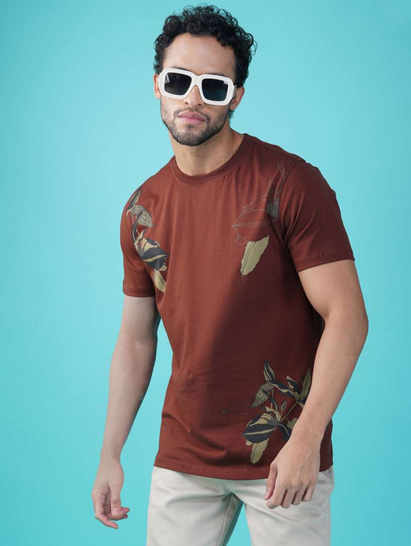 men printed short sleeve regular fit t-shirt