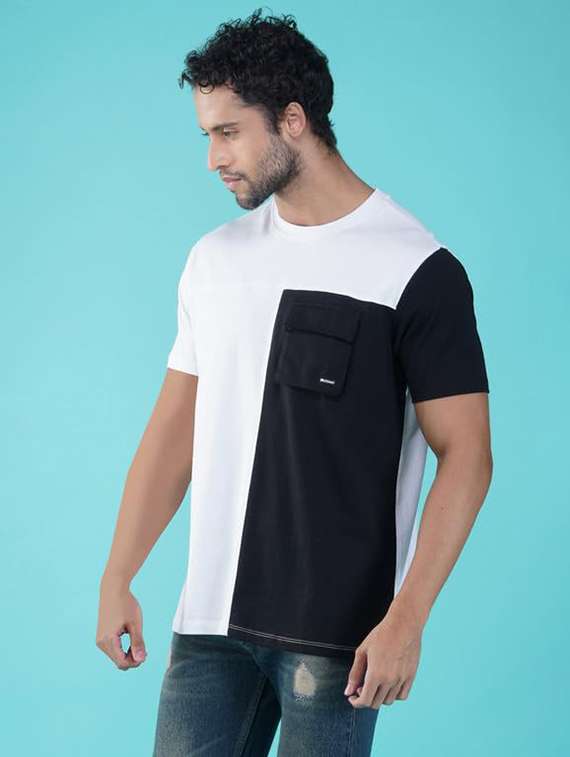 men color blocked short sleeve regular fit t-shirt