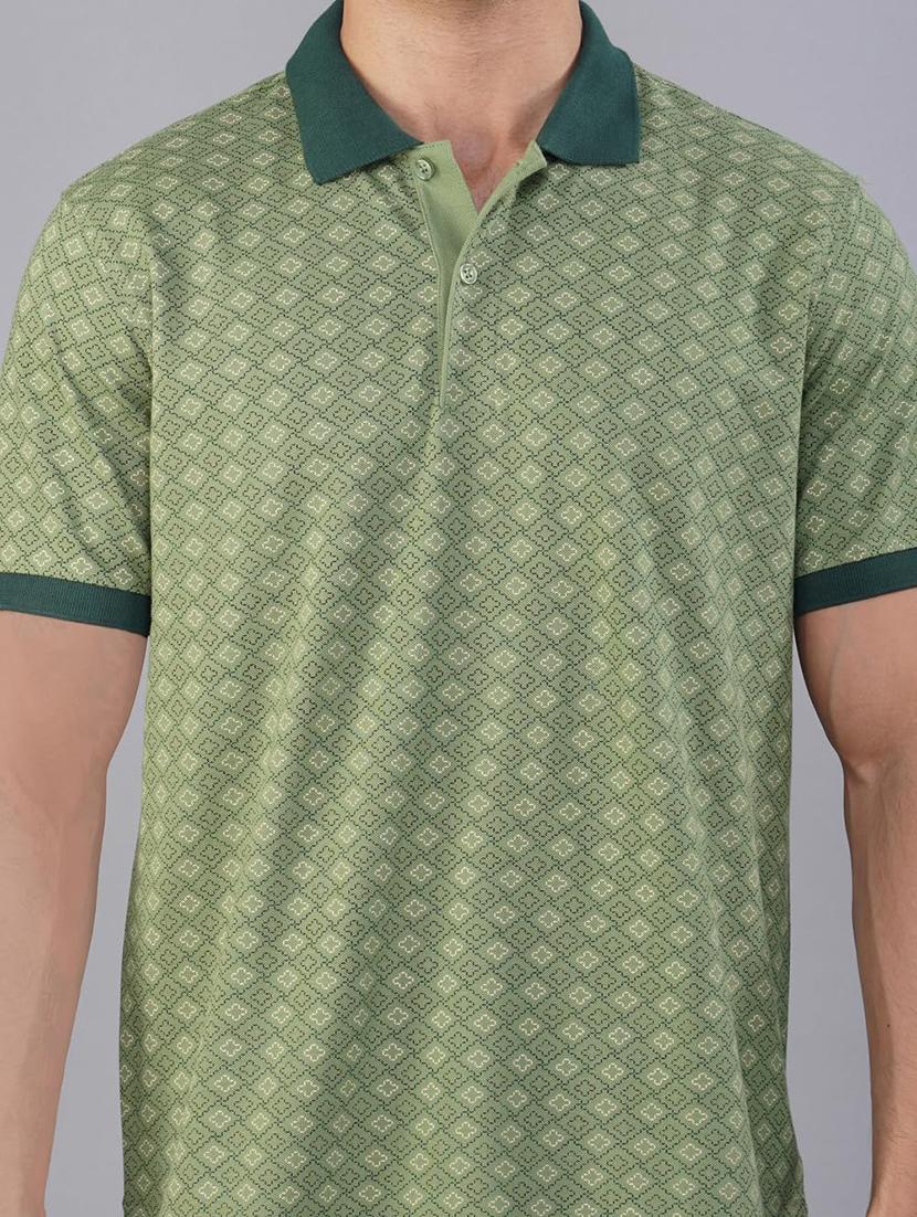 men printed short sleeve regular fit polo t-shirt - 21935563 - Standard Image - 5