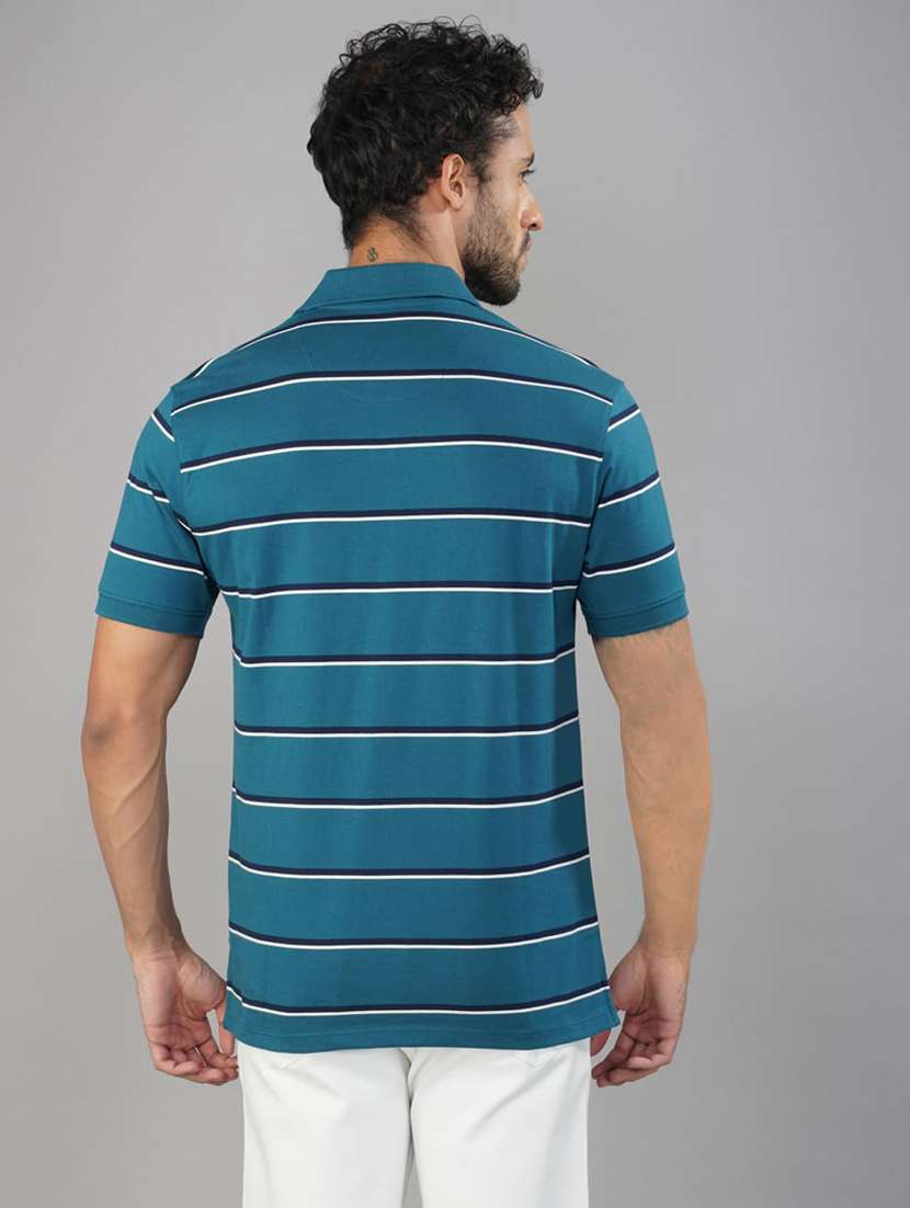 men striped short sleeve regular fit polo t-shirt - 21935567 -  Standard Image - 3