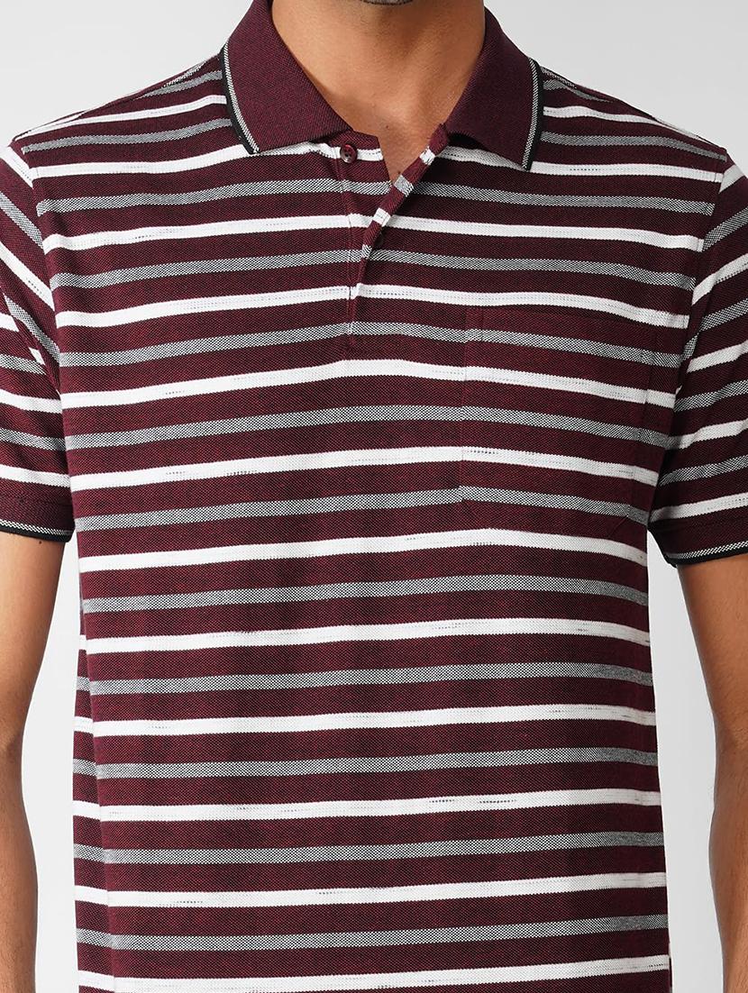 men striped short sleeve regular fit polo t-shirt - 21935575 - Standard Image - 5