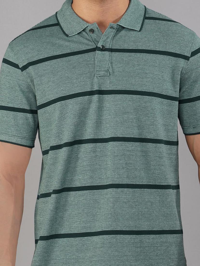 men striped short sleeve regular fit polo t-shirt - 21935577 - Standard Image - 5