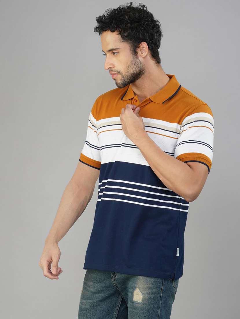 men color blocked short sleeve regular fit polo t-shirt