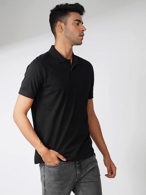 men solid short sleeve regular fit polo t-shirt - 21935581 - Standard Image - 0