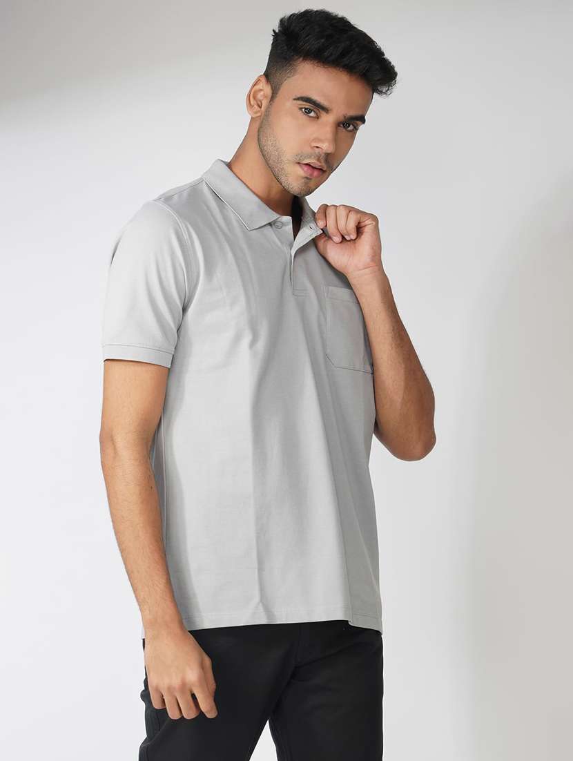men solid short sleeve regular fit polo t-shirt