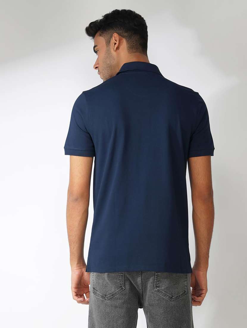 men solid short sleeve regular fit polo t-shirt - 21935583 -  Standard Image - 3