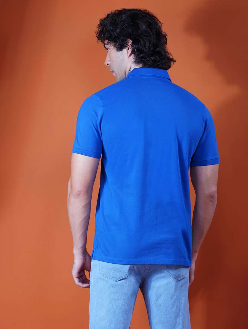 men solid short sleeve regular fit polo t-shirt - 21935592 -  Standard Image - 3
