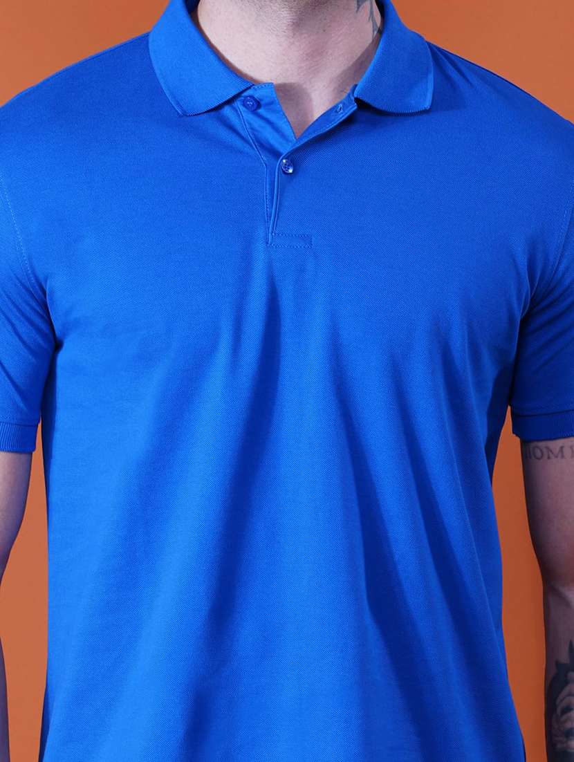 men solid short sleeve regular fit polo t-shirt - 21935592 -  Standard Image - 5