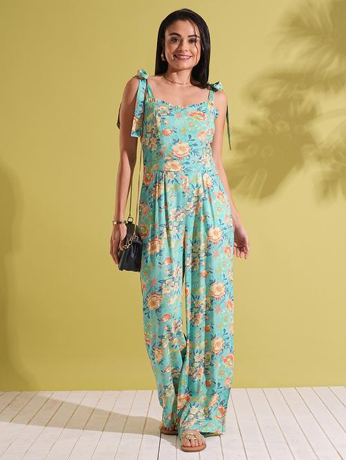 women floral print shoulder strap jumpsuit - 21935606 -  Standard Image - 0