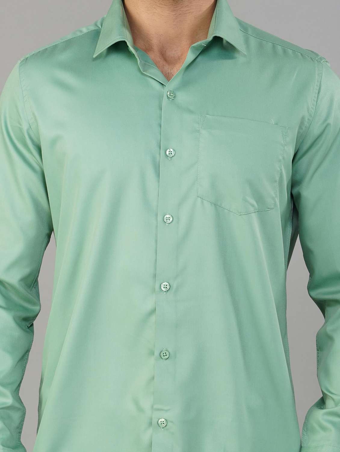 men solid collared long sleeve regular fit shirt - 21935608 -  Standard Image - 5