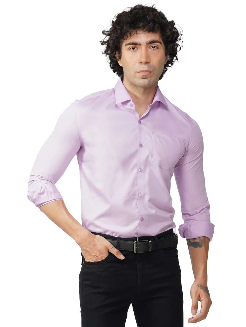 men solid collared long sleeve regular fit shirt - 21935611 - Standard Image - 3