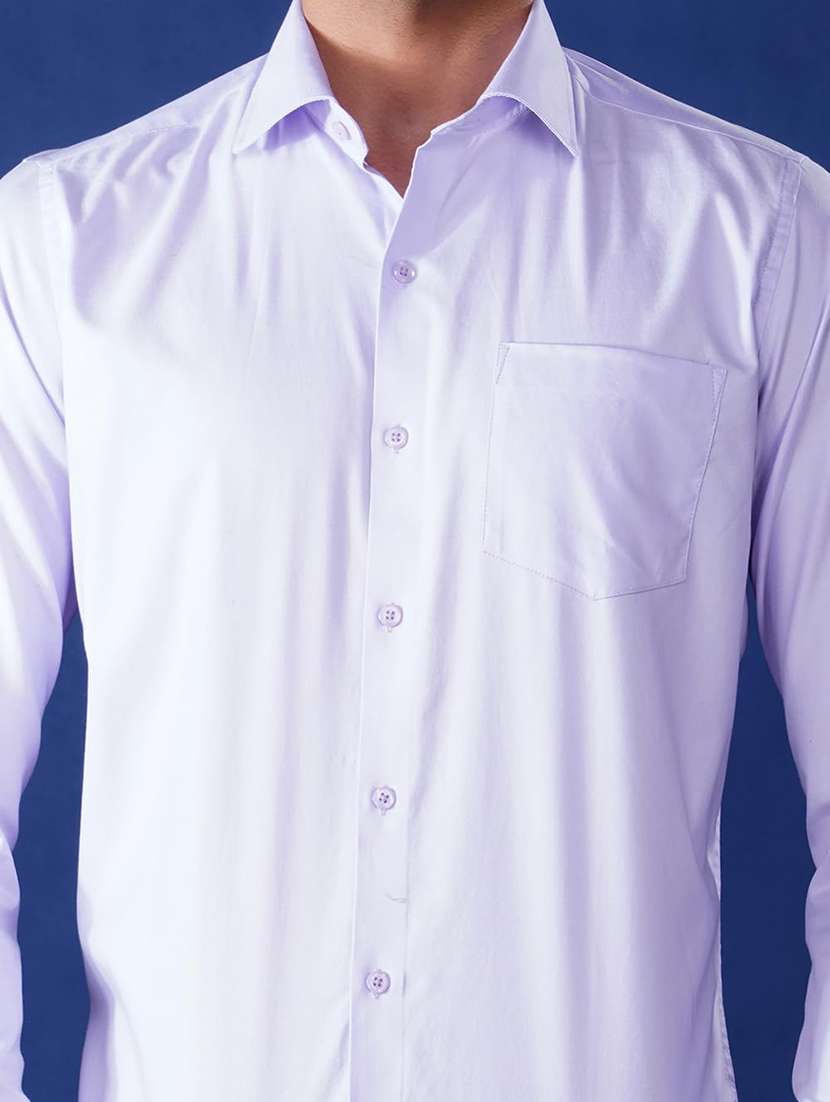 men solid collared long sleeve regular fit shirt - 21935614 -  Standard Image - 5