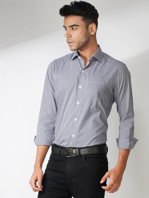 men checkered collared long sleeve regular fit shirt - 21935615 -  Standard Image - 0