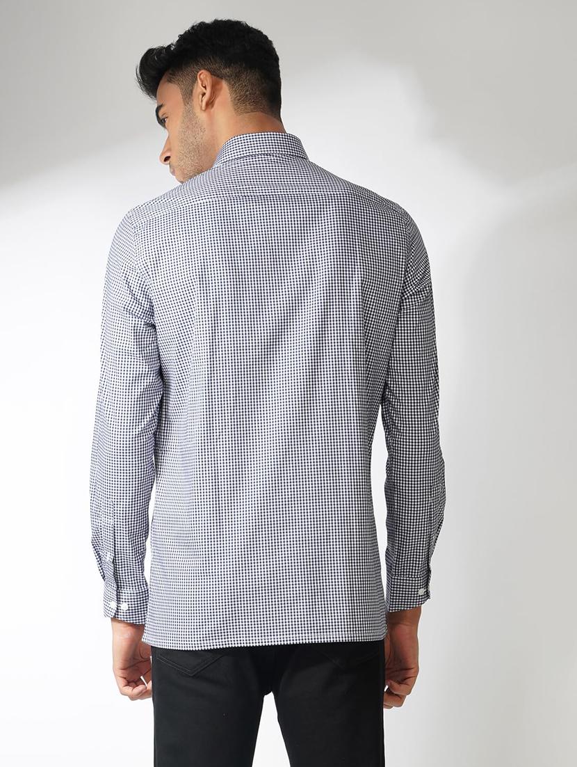 men checkered collared long sleeve regular fit shirt - 21935615 - Standard Image - 3