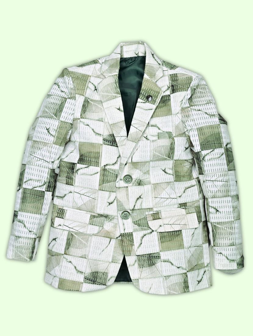 boys printed long sleeve casual blazer