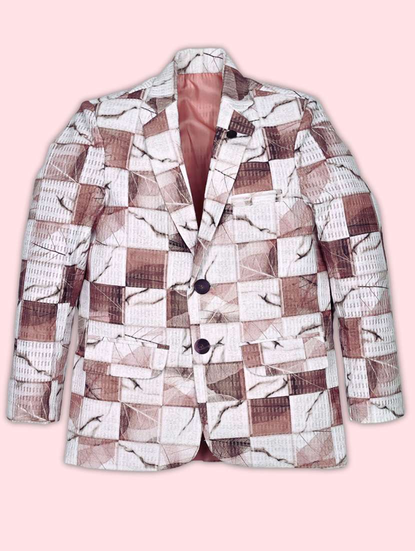 boys printed long sleeve casual blazer - 21935645 - Zoom Image - 0