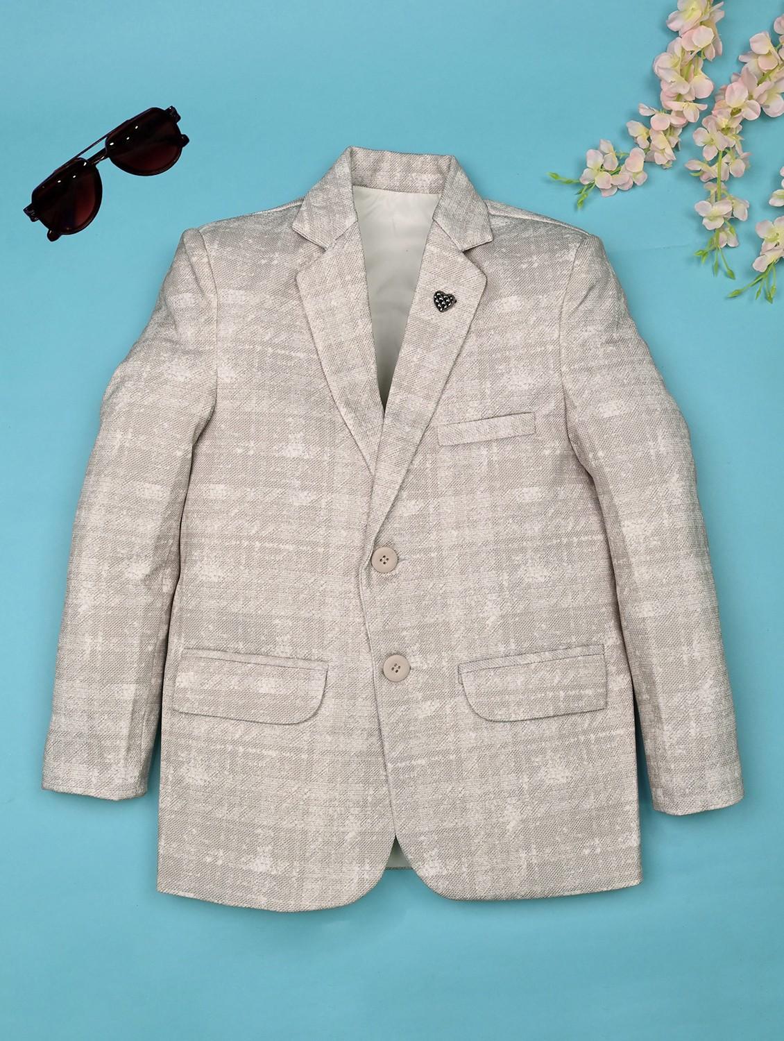 boys printed long sleeve casual blazer - 21935646 - Zoom Image - 0