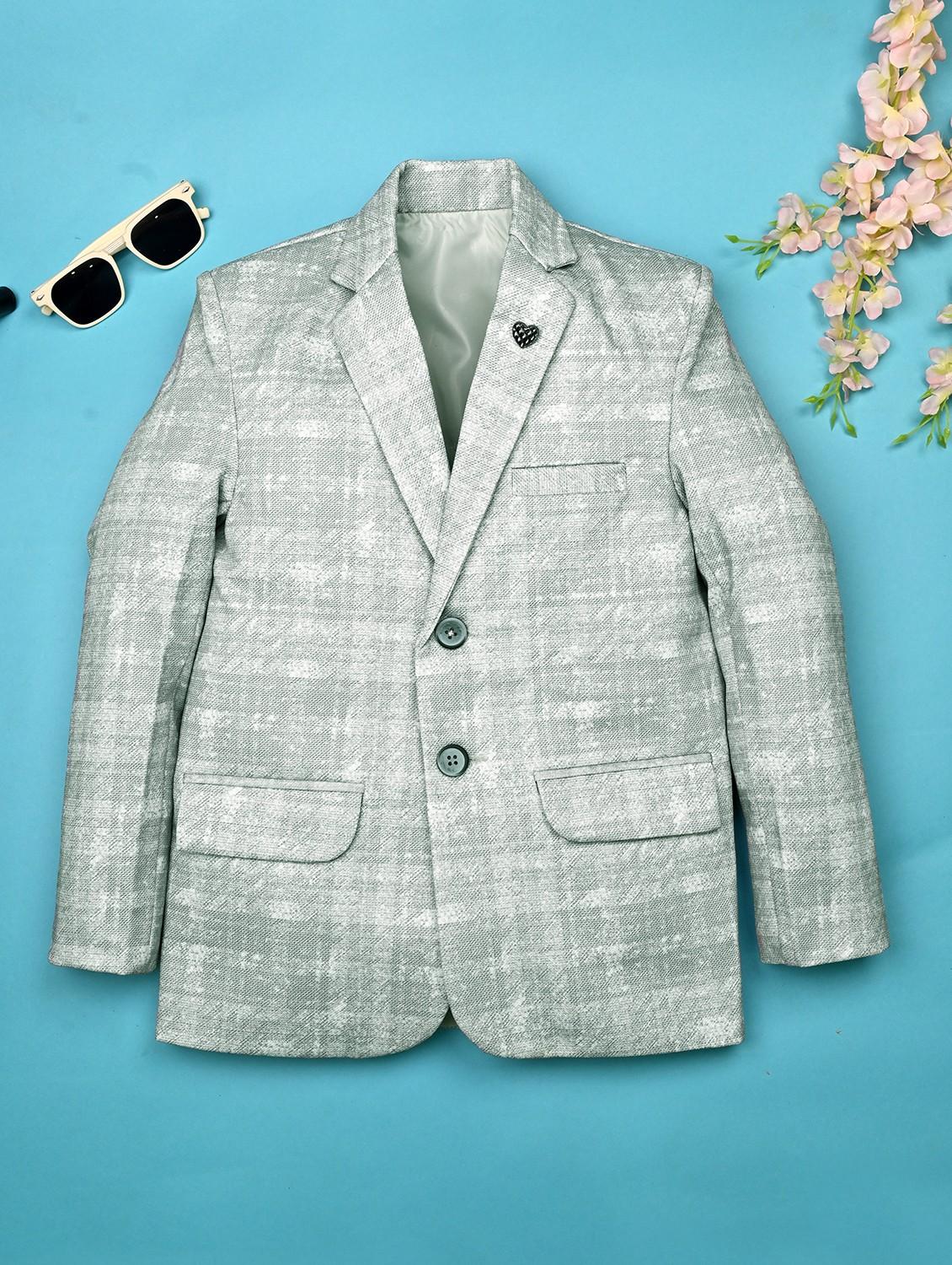 boys printed long sleeve casual blazer - 21935647 - Zoom Image - 0