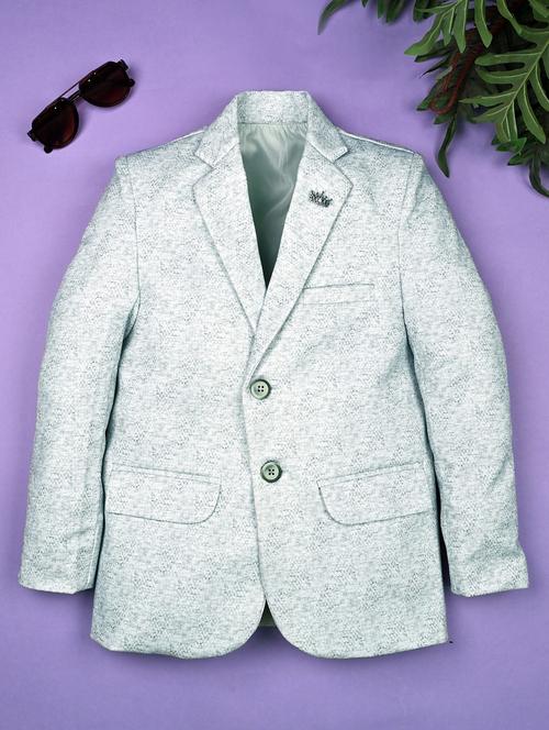 boys self designed long sleeve casual blazer - 21935650 - Standard Image - 0