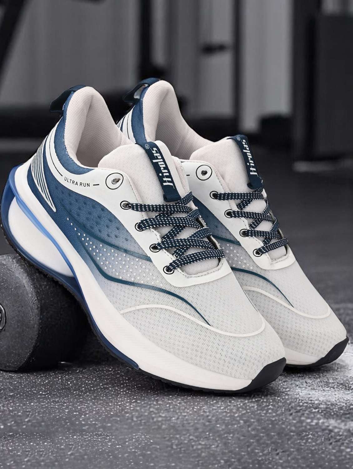 men blue lace up sport shoe