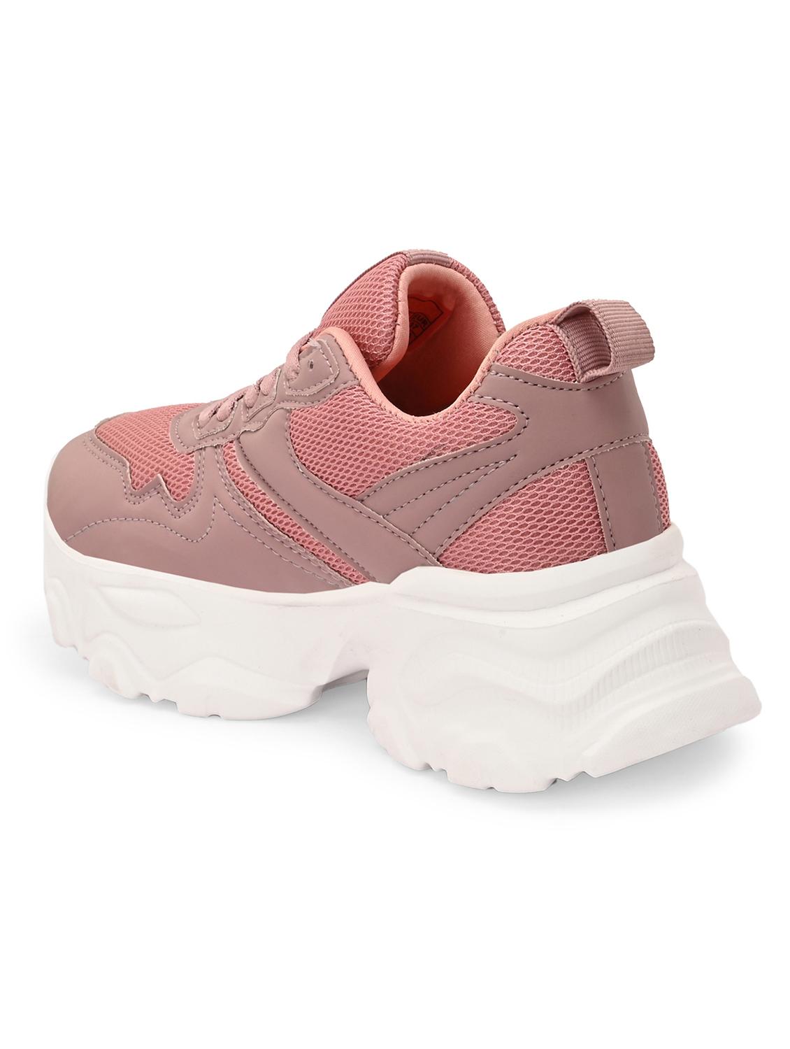 women pink lace-up sports shoe - 21935684 - Standard Image - 3