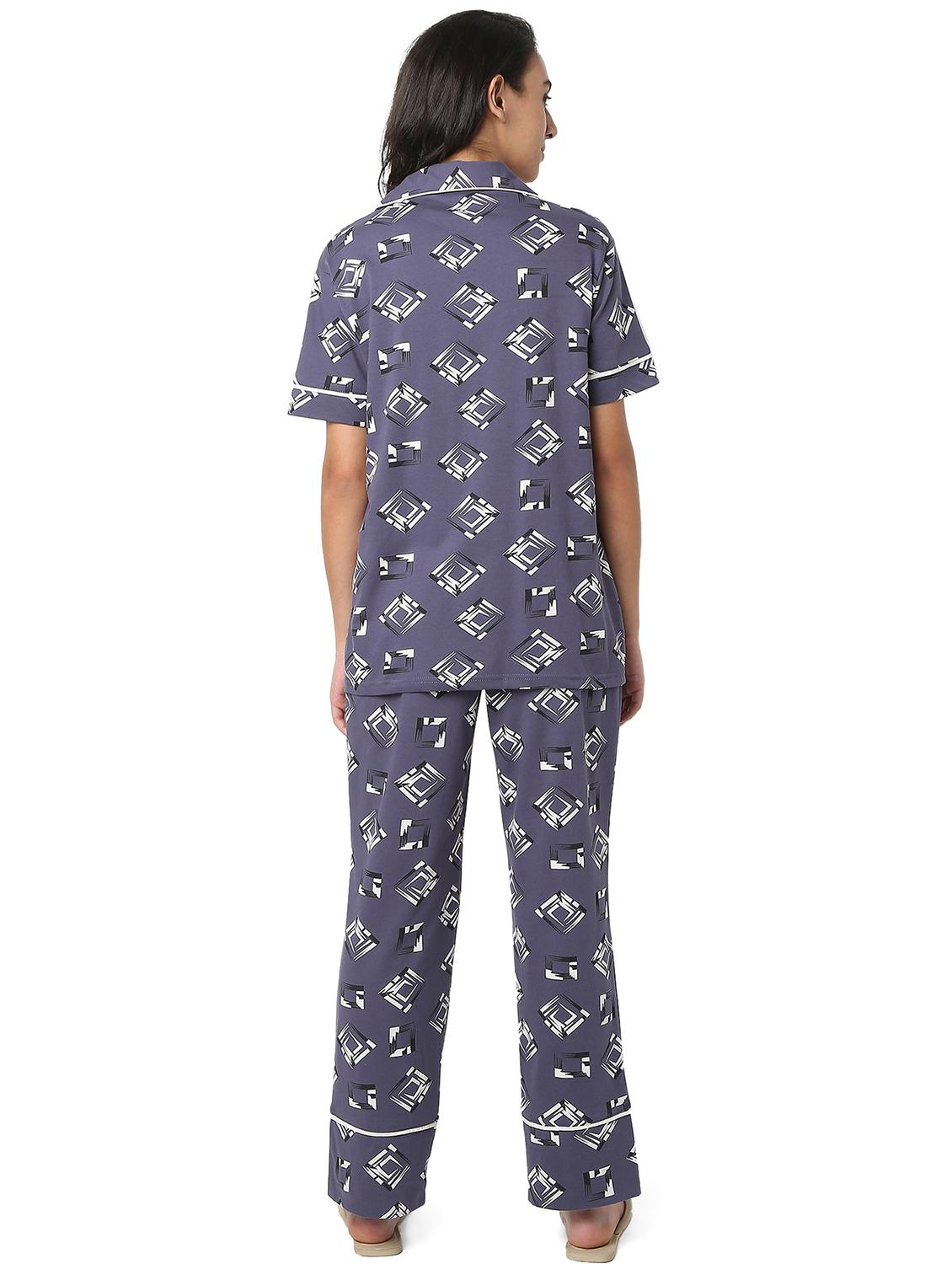women printed nightwear pyjama set - 21935688 - Standard Image - 5