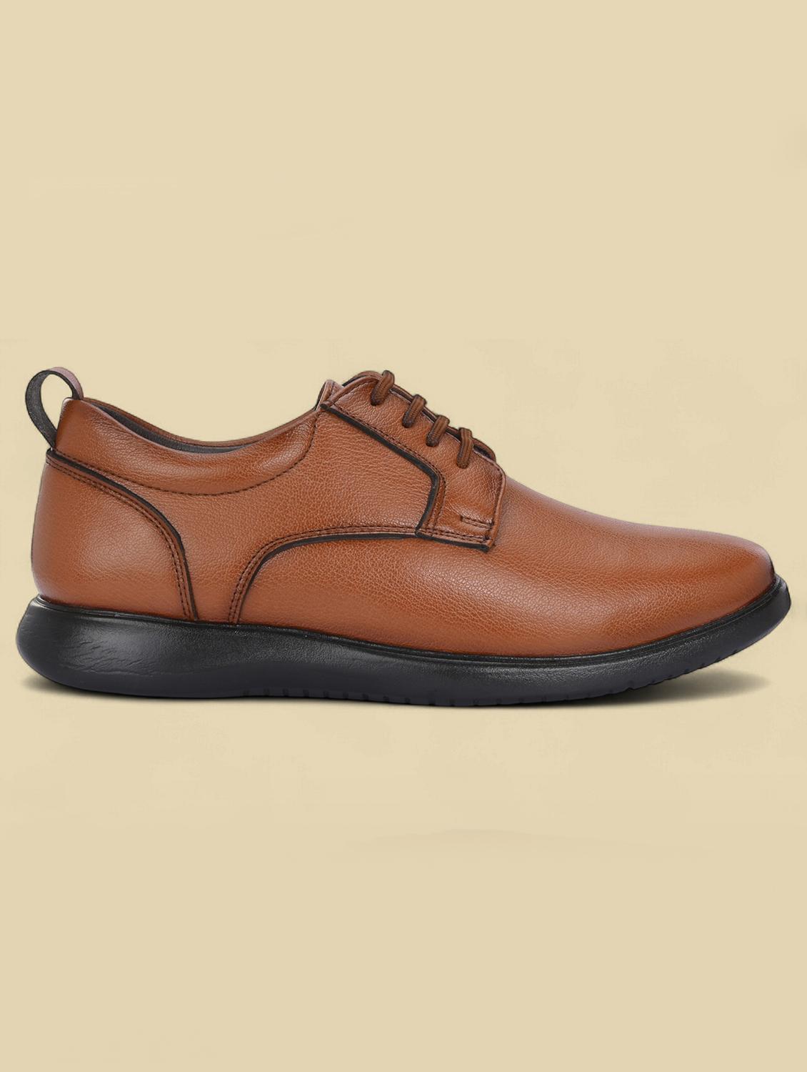 men tan lace-up derby - 21935708 - Standard Image - 3