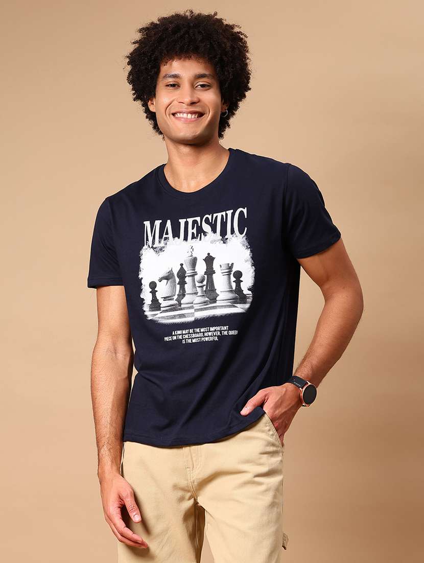 men printed short sleeve regular fit t-shirt