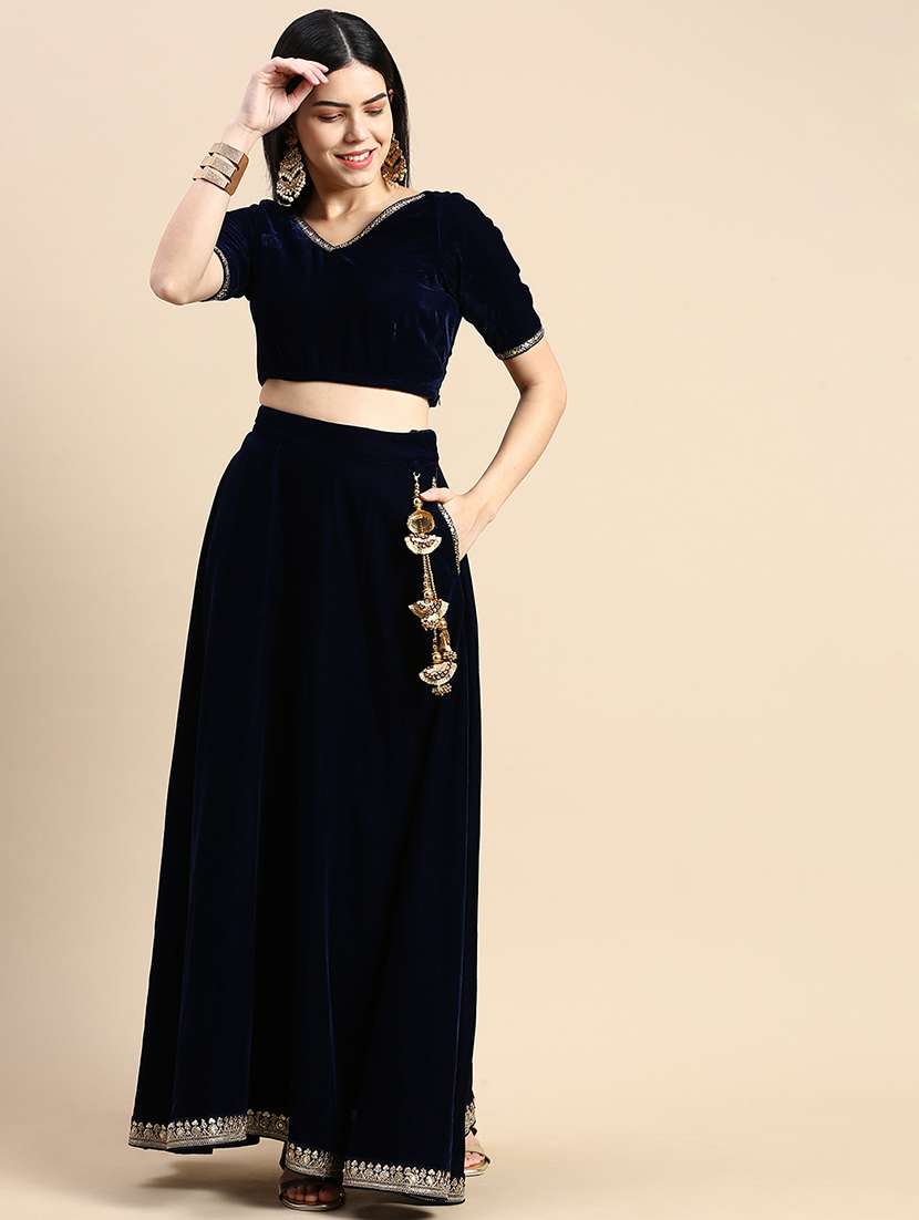 women solid high rise flared skirt