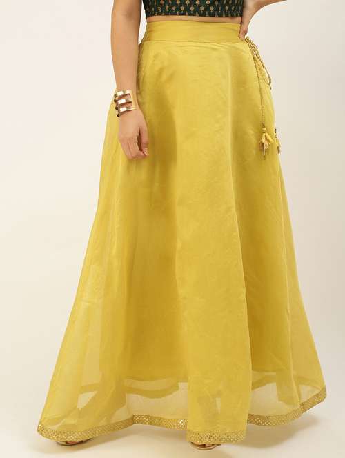 women solid high rise flared skirt - 21935879 -  Standard Image - 0