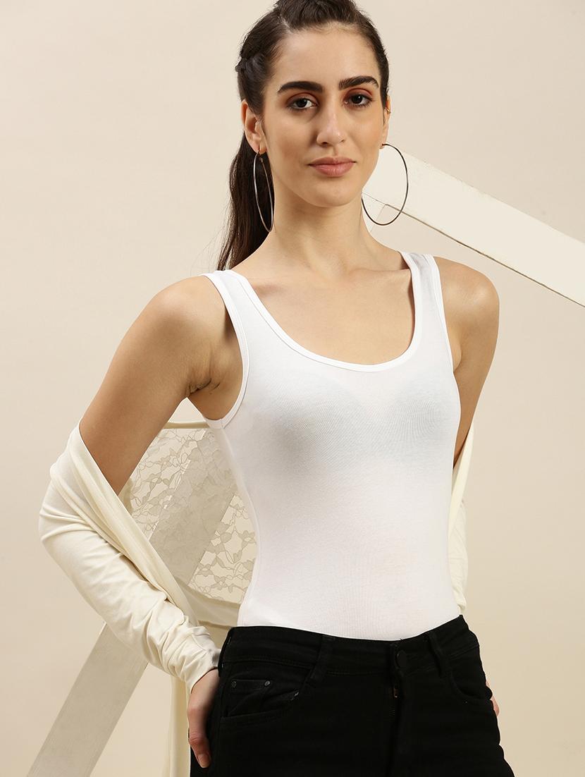 women solid sleeveless tank top - 21935892 - Zoom Image - 0