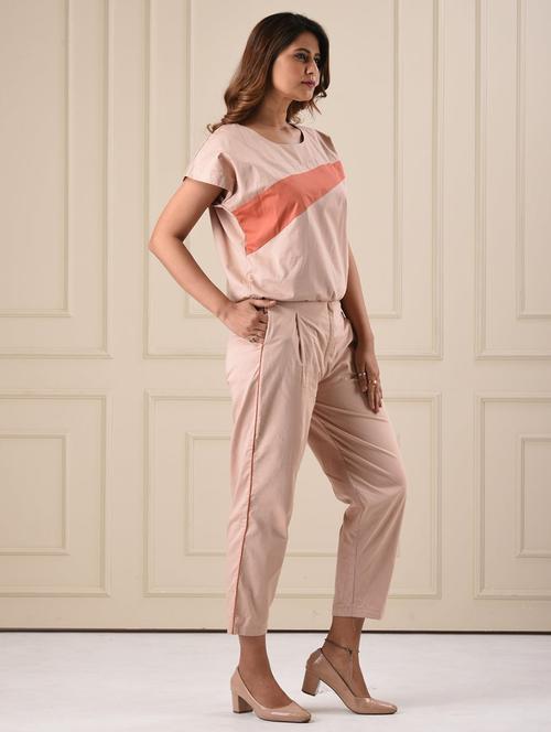 women color block top & trouser co-ord set - 21935909 - Standard Image - 0