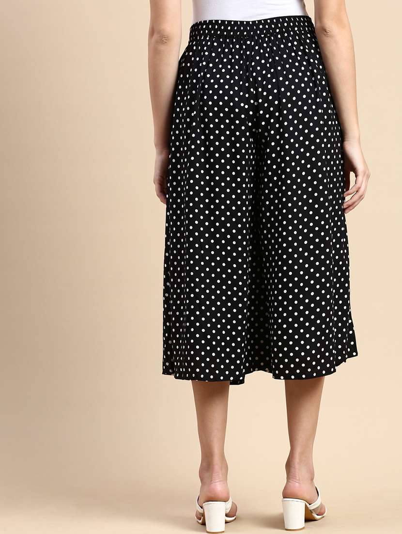 women polka doted mid rise culottes - 21935949 -  Standard Image - 3