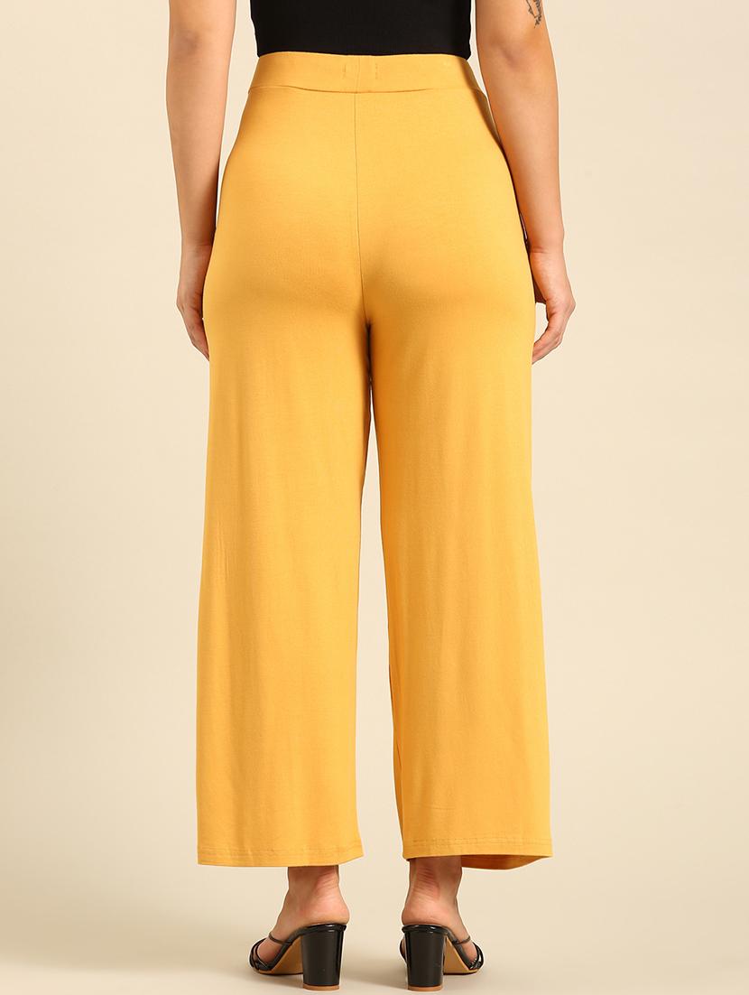 women solid high rise straight palazzo - 21935964 - Standard Image - 3