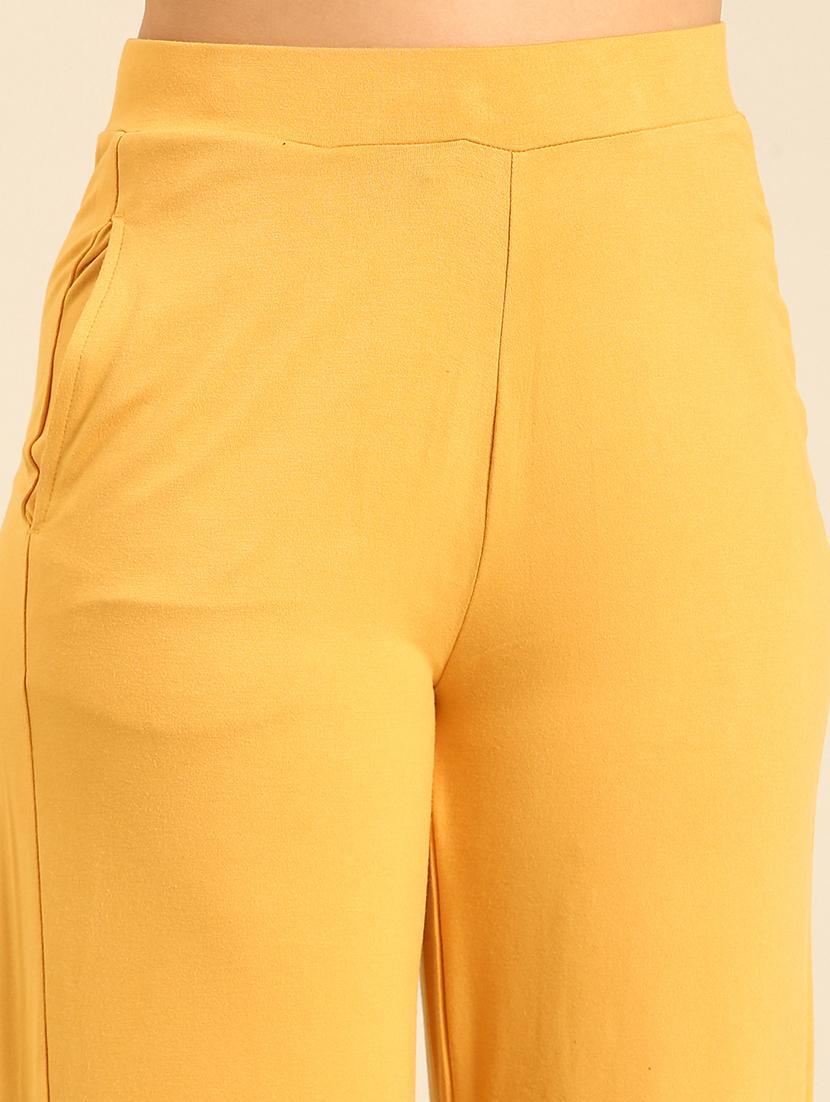women solid high rise straight palazzo - 21935964 - Standard Image - 5