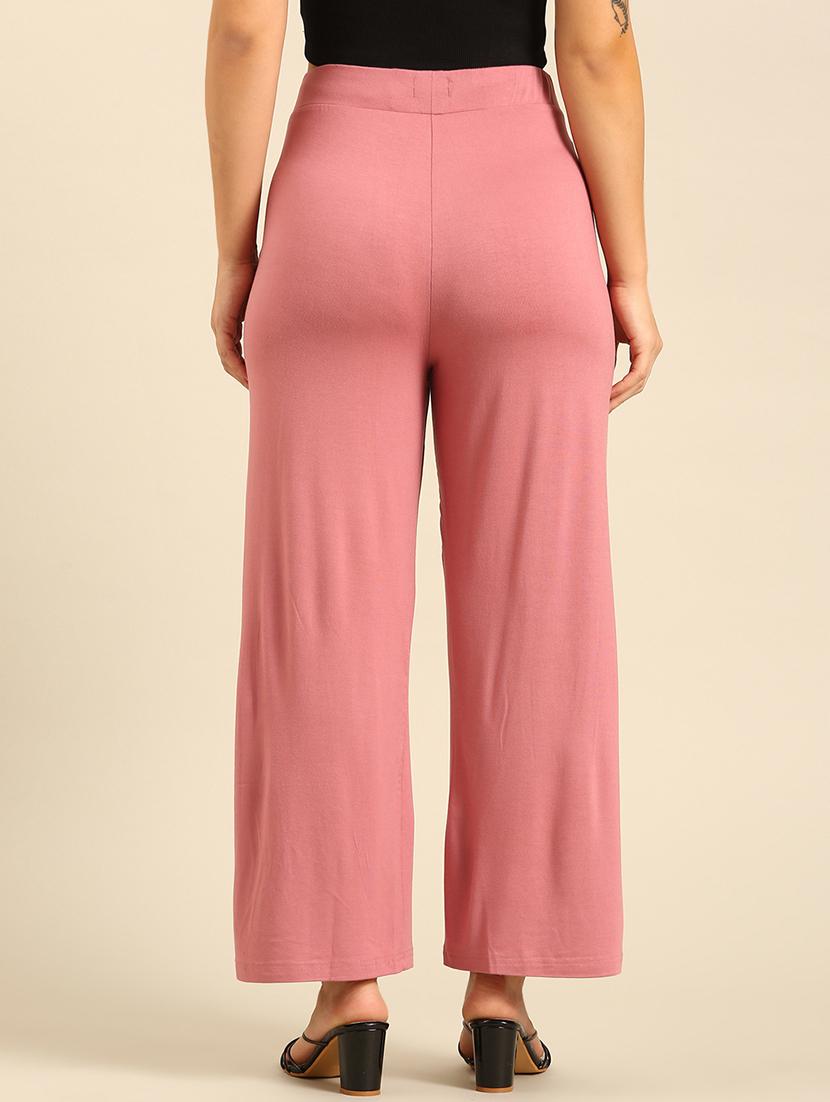 women solid high rise straight palazzo - 21935965 - Standard Image - 3