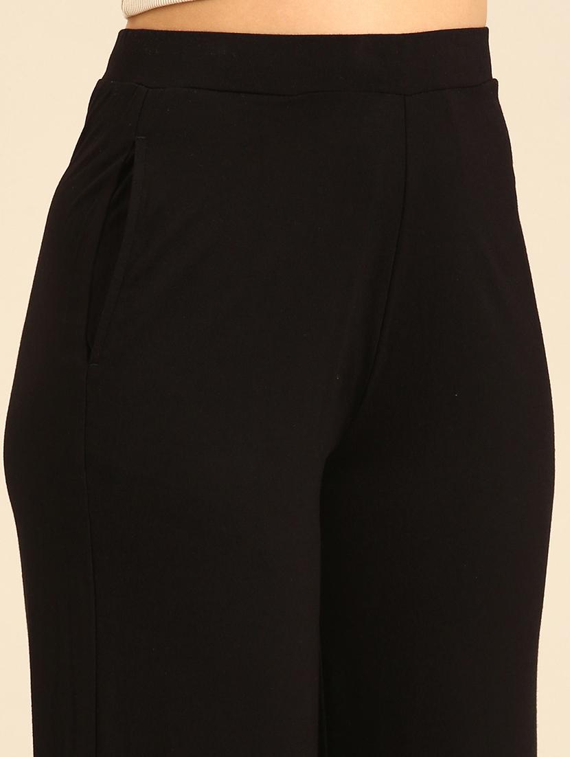 women solid high rise straight palazzo - 21935966 - Standard Image - 5