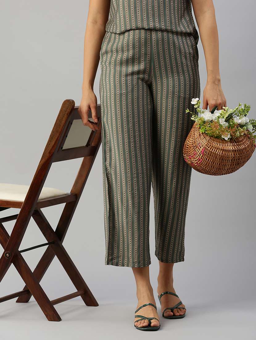 women printed mid rise straight palazzo - 21935976 - Zoom Image - 0