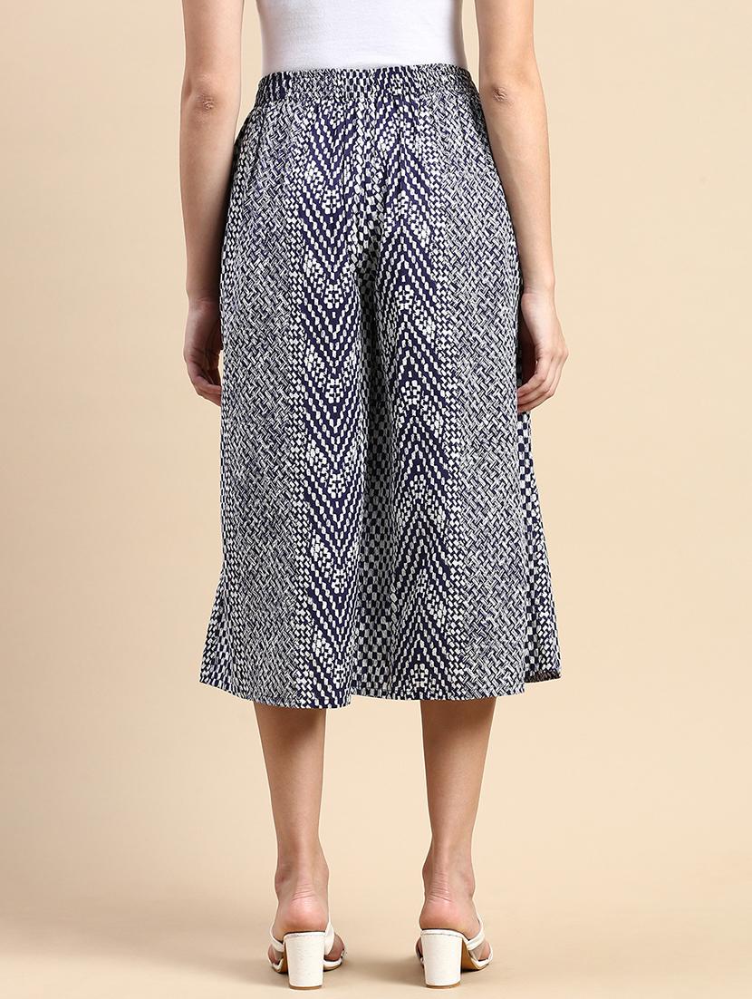 women printed mid rise culottes - 21935979 - Standard Image - 3
