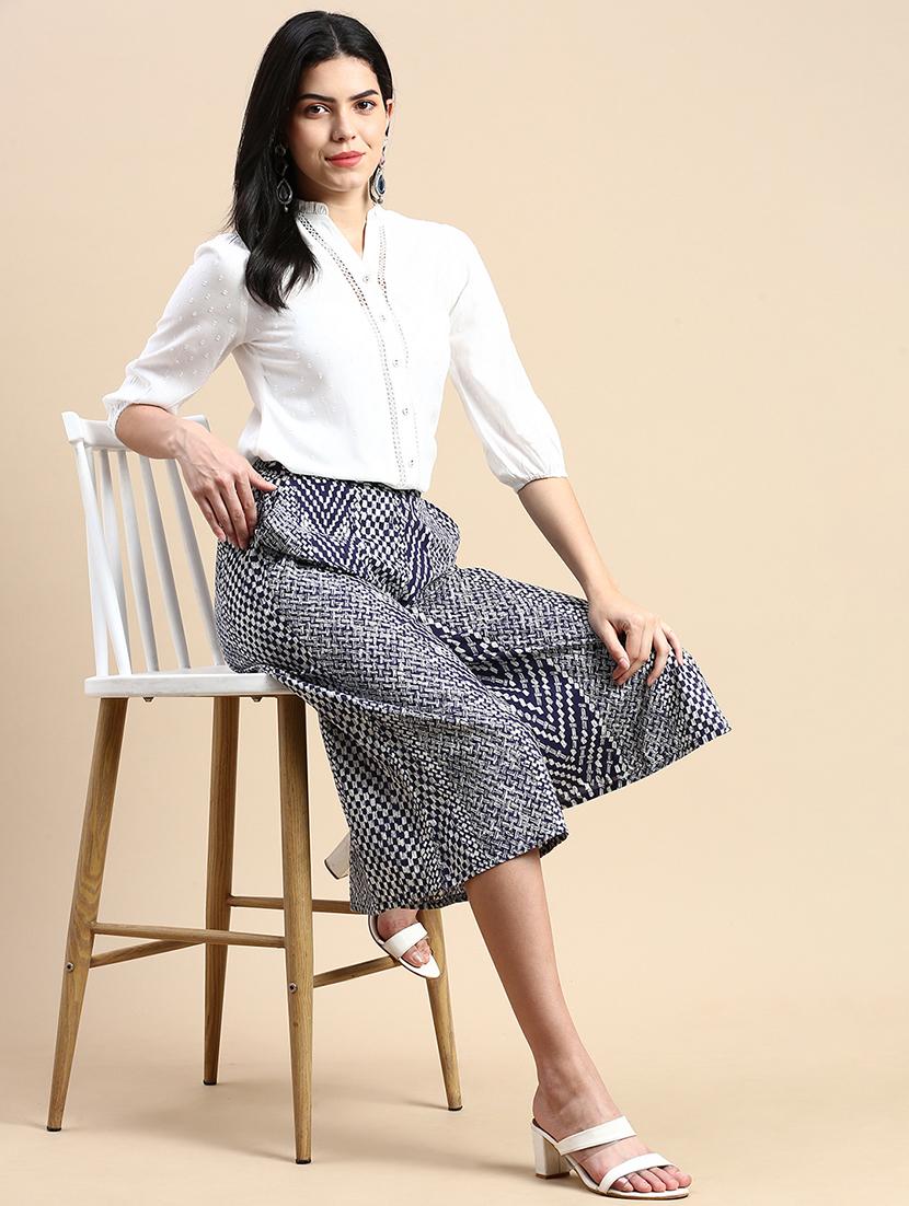 women printed mid rise culottes - 21935979 - Standard Image - 5