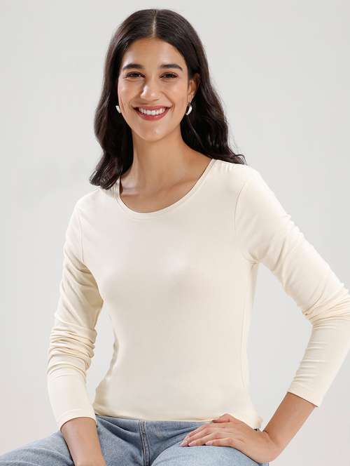 women solid long sleeve regular fit t-shirt - 21936013 -  Standard Image - 0