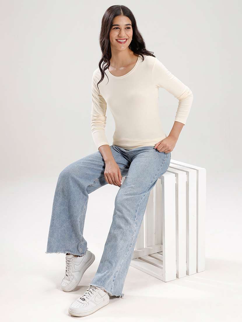 women solid long sleeve regular fit t-shirt - 21936013 -  Standard Image - 5